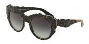 Dolce & Gabbana DG4267F Sunglasses Sunglasses - 29988G Top Black/Texture Tissue / Grey Gradient