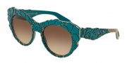 Dolce & Gabbana DG4267F Sunglasses Sunglasses - 300013 Top Petroleum/Texture Tissue / Brown Gradient