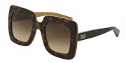 Dolce & Gabbana DG4263 Sunglasses Sunglasses - 295613 Top Havana on Gold / Brown Gradient
