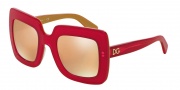 Dolce & Gabbana DG4263 Sunglasses Sunglasses - 29575R Top Fuxia on Gold / Dark Grey Mirror Pink