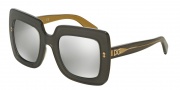 Dolce & Gabbana DG4263 Sunglasses Sunglasses - 29596G Top Grey on Gold / Light Grey Mirror Silver