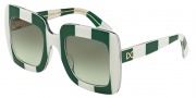 Dolce & Gabbana DG4263 Sunglasses Sunglasses - 30268E Stripe Green/White / Green Gradient