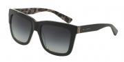 Dolce & Gabbana DG4262 Sunglasses Sunglasses - 28578G Top Black on Leo / Grey Gradient