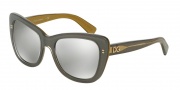 Dolce & Gabbana DG4260 Sunglasses Sunglasses - 29596G Top Grey on Gold / Light Grey Mirror Silver