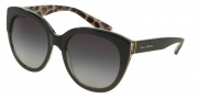 Dolce & Gabbana DG4259 Sunglasses Sunglasses - 28578G Top Black on Leopard / Grey Gradient