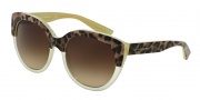 Dolce & Gabbana DG4259 Sunglasses Sunglasses - 295013 Top Leopard on Lime / Brown Gradient