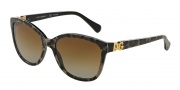 Dolce & Gabbana DG4258 Sunglasses Sunglasses - 1995T5 Leo on Black / Polarized Brown Gradient