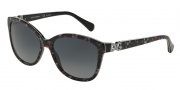 Dolce & Gabbana DG4258 Sunglasses Sunglasses - 2778T3 Top Black Flowers on Black / Polarized Grey Gradient