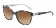 Dolce & Gabbana DG4258 Sunglasses Sunglasses - 278013 Top White Flowers on White / Brown Gradient