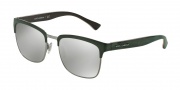 Dolce & Gabbana DG2148 Sunglasses Sunglasses - 12796G Matte Green/Gunmetal / Light Grey Mirror Silver