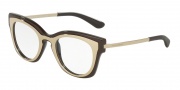 Dolce & Gabbana DG5020 Eyeglasses Eyeglasses - 3042 Pale Gold / Chocolate