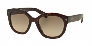 Prada PR 12SS Sunglasses Sunglasses - 2AU3D0 Havana / Light Brown Grad Light Grey