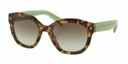 Prada PR 12SS Sunglasses Sunglasses - UEZ4K1 Spotted Brown Green / Green Gradient Grey