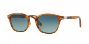 Persol PO3110S Sunglasses Sunglasses - 960/S3 Striped Brown / Light Blue Grad Blue Polar
