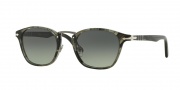 Persol PO3110S Sunglasses Sunglasses - 102071 Lichen Striped / Light Grey Grad Dark Grey