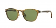 Persol PO3110S Sunglasses Sunglasses - 10214E Light Brown Striped / Green