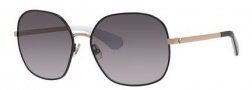 Kate Spade Carlisa/S Sunglasses Sunglasses - 09QN Black Gold (F8 gray gradient lens)