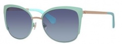 Kate Spade Genice/S Sunglasses Sunglasses - 0RRE Green Gold (AB navy turquoise lens)
