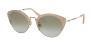Miu Miu 53RS Sunglasses Sunglasses - UFD3H2 Mirror Pink/Pale Gold / lt Brown Gradient lt Green