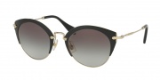 Miu Miu 53RS Sunglasses Sunglasses - 1AB0A7 Black/Pale Gold / Grey Gradient