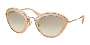 Miu Miu 51RS Sunglasses Sunglasses - UFD3H2 Pink/Mirror Pink / Light Brown Grad Light Green