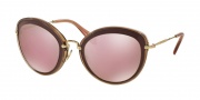 Miu Miu 50RS Sunglasses Sunglasses - TKW4M2 Bordeaux / Pink Mirror Gold
