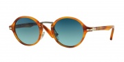 Persol PO3129S Sunglasses Sunglasses - 960/S3 Striped Havana / Blue Grad Dark Blue Polar
