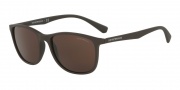 Emporio Armani EA4074 Sunglasses Sunglasses - 550373 Matte Brown / Brown