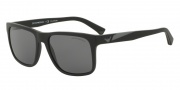 Emporio Armani EA4071 Sunglasses Sunglasses - 504281 Matte Black / Polarized Grey