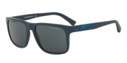 Emporio Armani EA4071 Sunglasses Sunglasses - 550487 Matte Blue / Grey