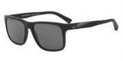 Emporio Armani EA4071F Sunglasses Sunglasses - 504281 Matte Black / Polarized Grey
