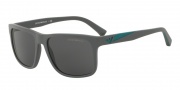 Emporio Armani EA4071F Sunglasses Sunglasses - 550287 Matte Grey / Grey