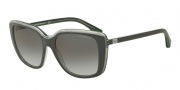 Emporio Armani EA4069 Sunglasses Sunglasses - 55168E Top Grey/Opal Sage/Sage Transp / Green Gradient