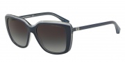 Emporio Armani EA4069 Sunglasses Sunglasses - 55178G Top Light Blue / Mauve/Mauve tr / Grey Gradient