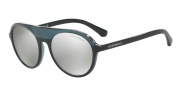 Emporio Armani EA4067 Sunglasses Sunglasses - 55206G tr Petroleum/Petroleum / Light Grey Mirror Silver