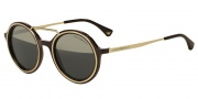 Emporio Armani EA4062 Sunglasses Sunglasses - 54631Z Brown/Pale Gold / Grey Mirror Gold