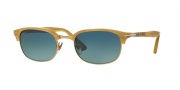 Persol PO8139S Sunglasses Sunglasses - 1046S3 Light Horn / Light Blue Gradient Dark Blue