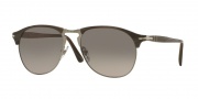 Persol PO8649S Sunglasses Sunglasses - 1045M3 Dark Horn / Gradient Green Polar