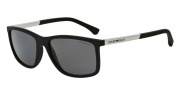 Emporio Armani EA4058 Sunglasses Sunglasses - 506381 Black Rubber / Polarized Grey