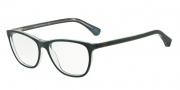 Emporio Armani EA3075 Eyeglasses Eyeglasses - 5479 Top Green on Transparent Red