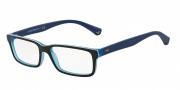 Emporio Armani EA3061 Eyeglasses Eyeglasses - 5392 Top Black / Matte Blue