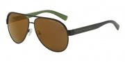 Armani Exchange AX2013 Sunglasses Sunglasses - 607273 Satin Gunmetal / Gold Mirror