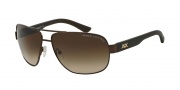 Armani Exchange AX2012S Sunglasses Sunglasses - 605813 Satin Dark Brown/Dark Olive / Smoke Gradient