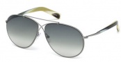 Tom Ford FT0374 Sunglasses Eva Sunglasses - 15B - matte light ruthenium / gradient smoke