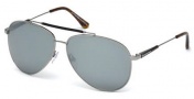 Tom Ford FT0378 Sunglasses Rick Sunglasses - 14Q - shiny light ruthenium / green mirror
