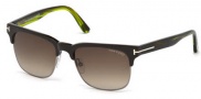 Tom Ford FT0386 Sunglasses Louis Sunglasses - 48K - shiny dark brown / gradient roviex