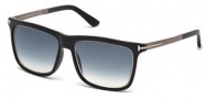 Tom Ford FT0392 Sunglasses Karlie Sunglasses - 02W - matte black / gradient blue