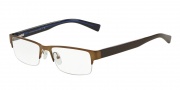 Armani Exchange AX1015 Eyeglasses Eyeglasses - 6069 Satin Brown / Brown Blue Transparent