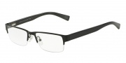 Armani Exchange AX1015 Eyeglasses Eyeglasses - 6070 Satin Black / Dark Grey Transparent