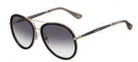 Jimmy Choo Tora/S Sunglasses Sunglasses - 0QBE Black (9C dark gray gradient lens)